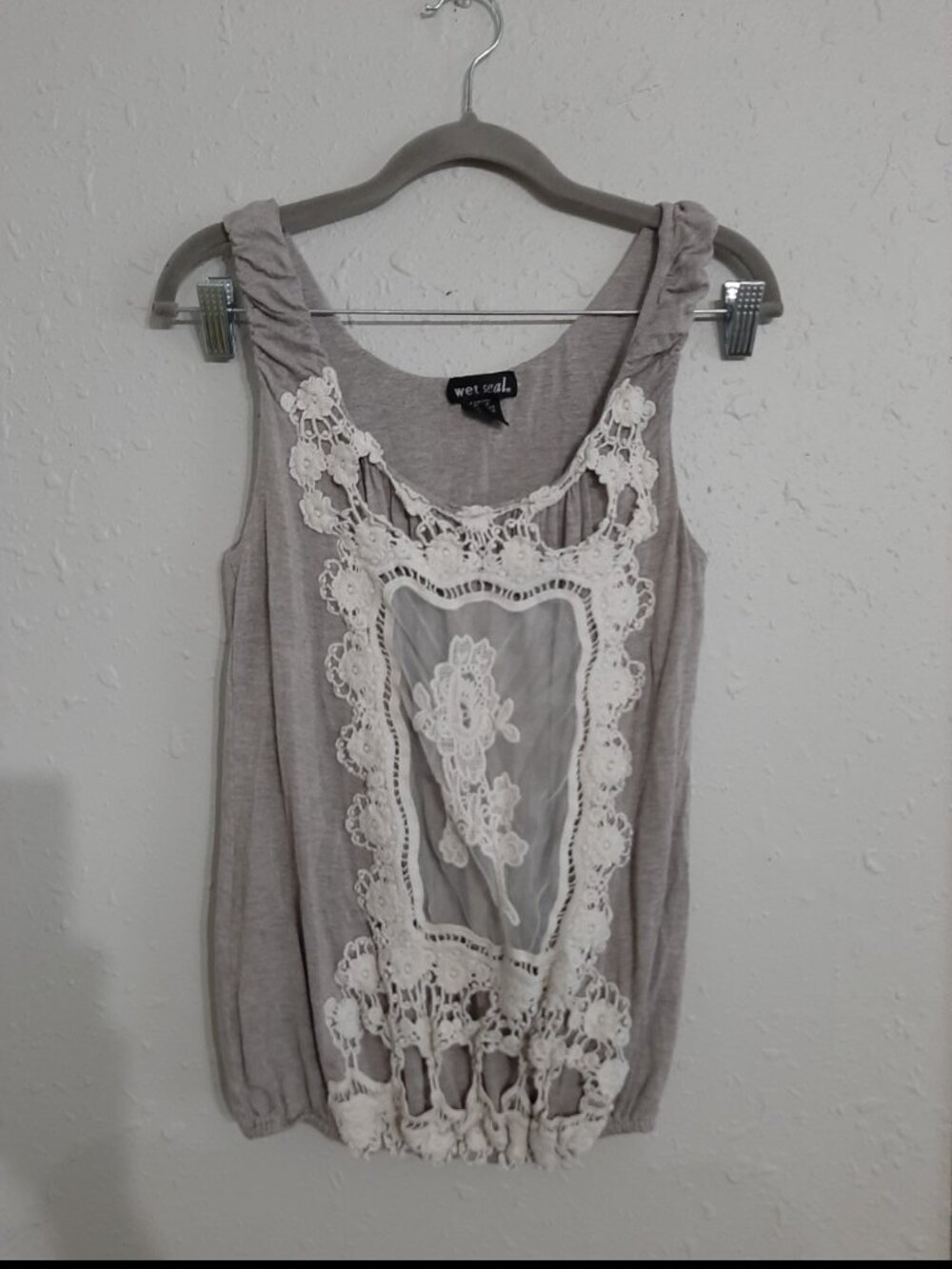 Top vintage y2k 2000s wetseal tank crochet boho medium mall